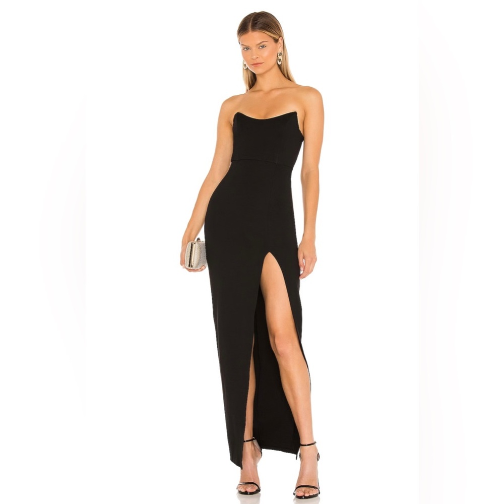 Superdown Ryleigh Strapless Maxi Dress in Black